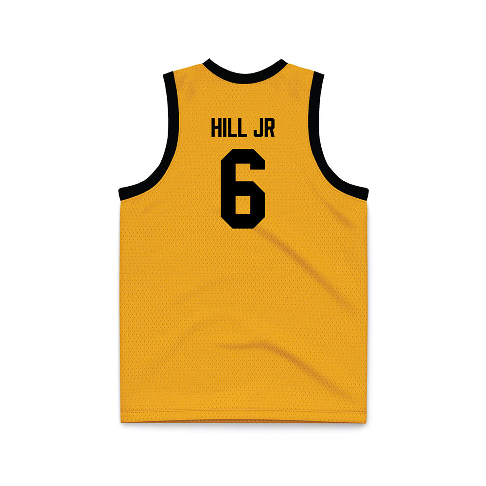 VCU - NCAA Men's Basketball : Terrence Hill Jr - Gold Basketball Jersey-1