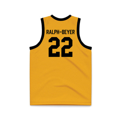 VCU - NCAA Men's Basketball : Nyle Ralph-beyer - Gold Basketball Jersey-1