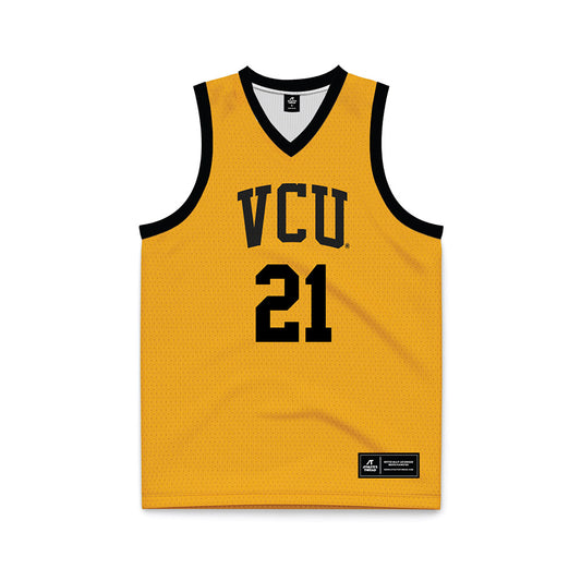 VCU - NCAA Men's Basketball : Christian Fermin - Gold Basketball Jersey-0