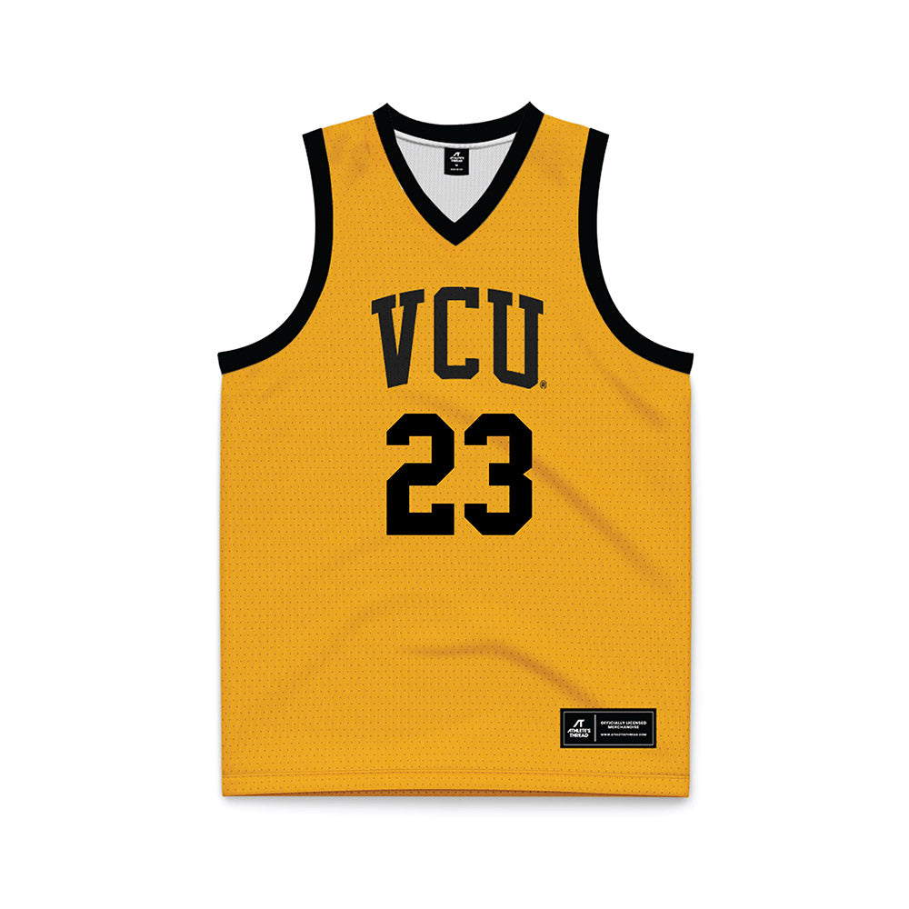 VCU - NCAA Men's Basketball : Joshua Wyche - Gold Basketball Jersey-0