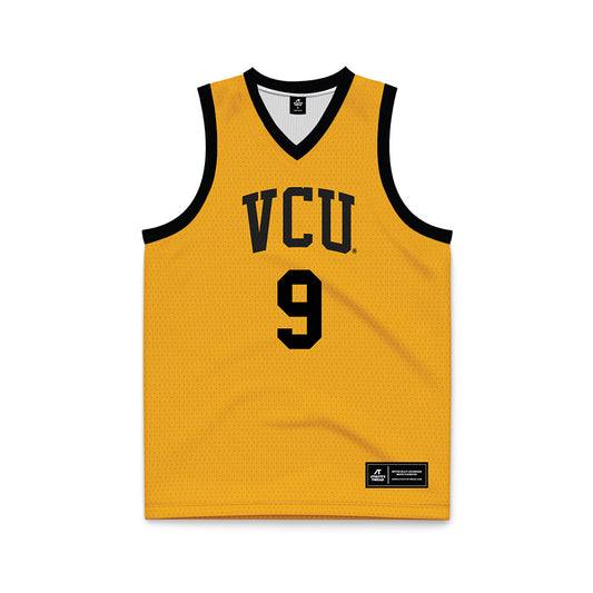VCU - NCAA Men's Basketball : Stefan Plisnic - Gold Basketball Jersey-0