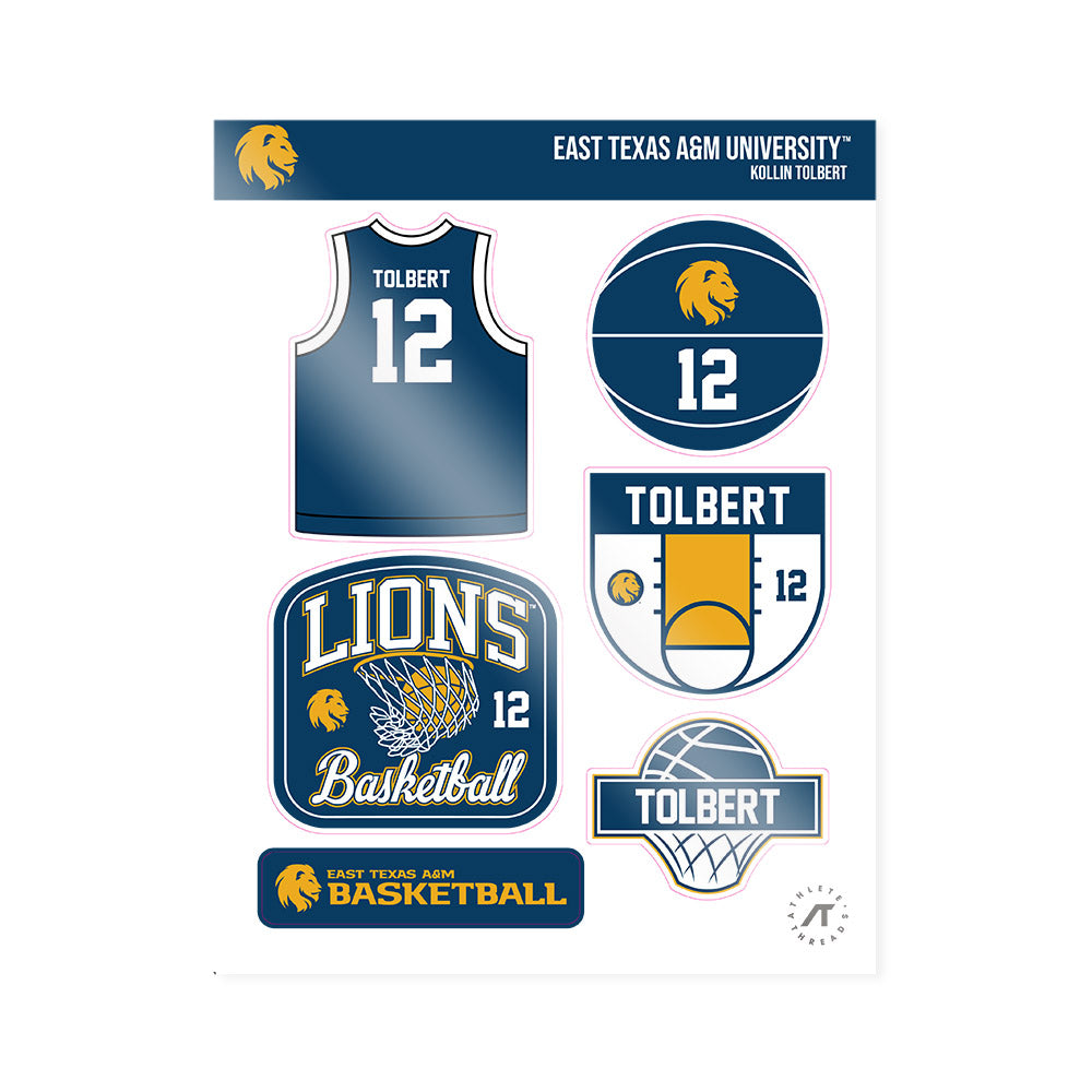 ETAMU - NCAA Men's Basketball : Kollin Tolbert - Sticker Sheet-0