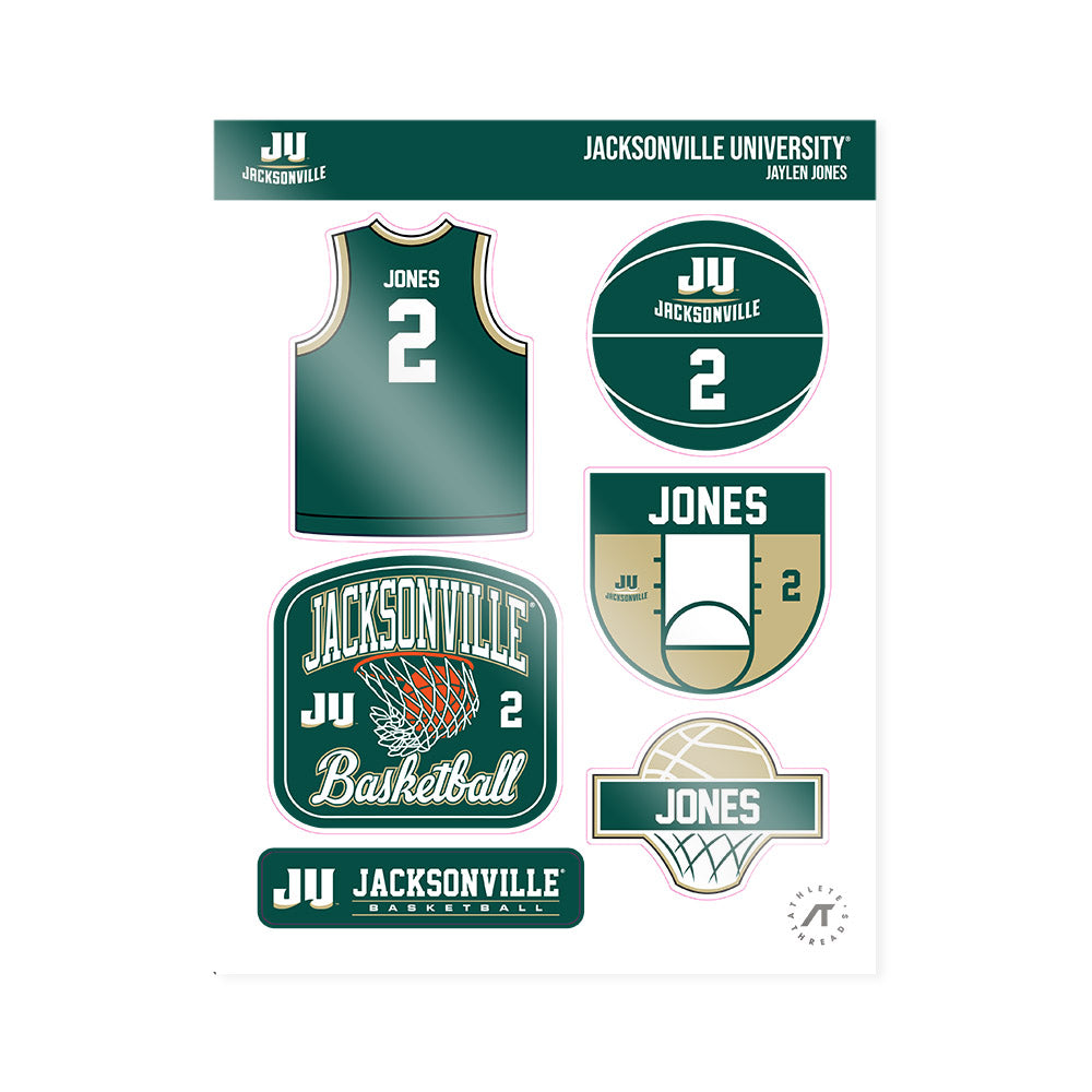 Jacksonville - NCAA Men's Basketball : Jaylen Jones - Sticker Sheet-0