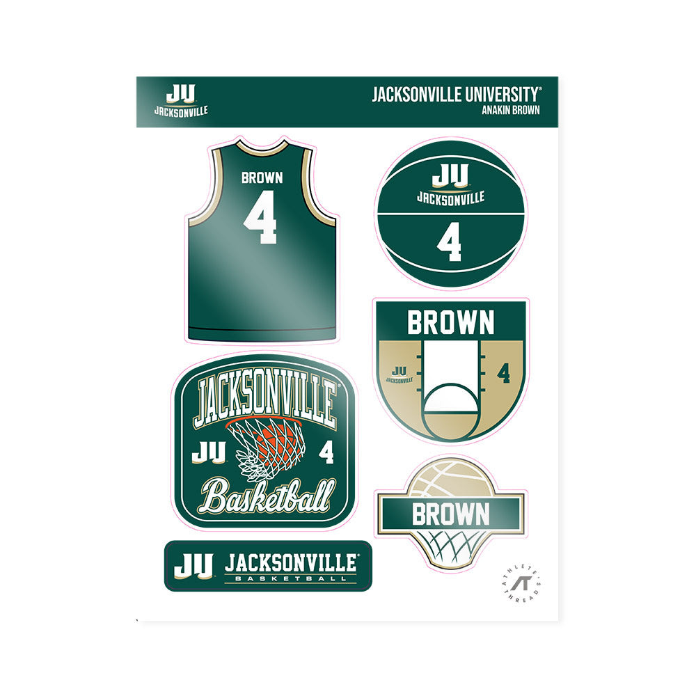Jacksonville - NCAA Men's Basketball : Anakin Brown - Sticker Sheet-0