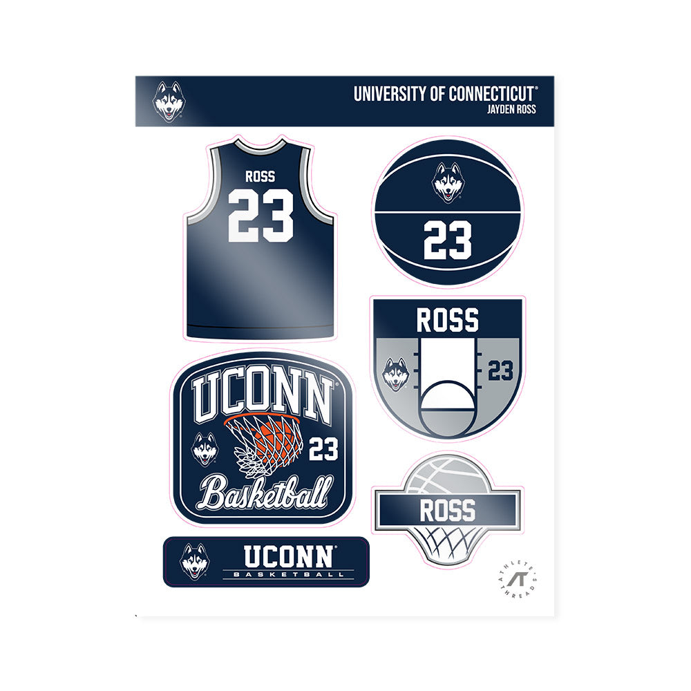 UConn - NCAA Men's Basketball : Jayden Ross - Sticker Sheet-0
