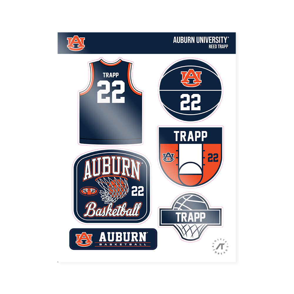 Auburn - NCAA Men's Basketball : Reed Trapp - Sticker Sheet-0
