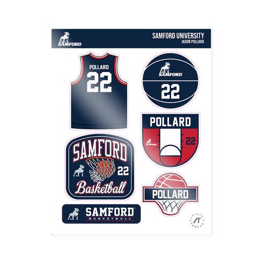 Samford - NCAA Men's Basketball : Jaxon Pollard - Sticker Sheet-0