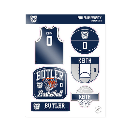 Butler - NCAA Men's Basketball : Jackson Keith - Sticker Sheet-0