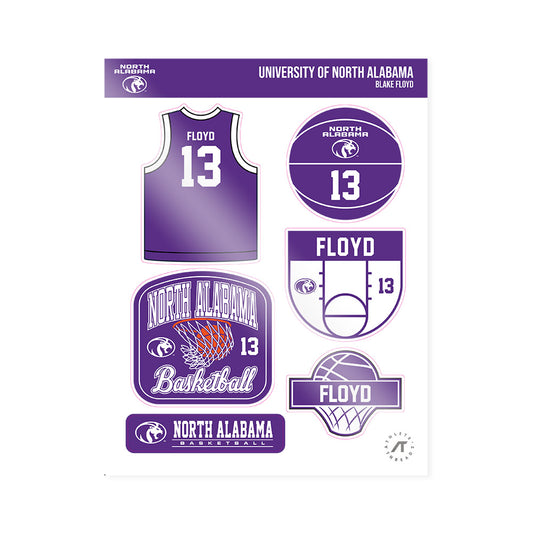 North Alabama - NCAA Men's Basketball : Blake Floyd - Sticker Sheet-0