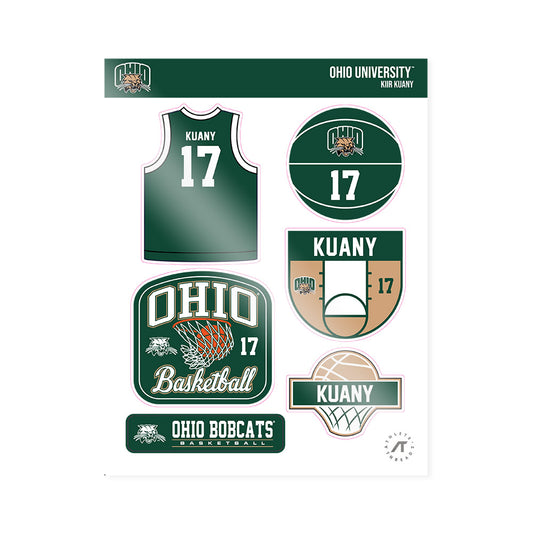 Ohio - NCAA Men's Basketball : Kiir Kuany - Sticker Sheet-0