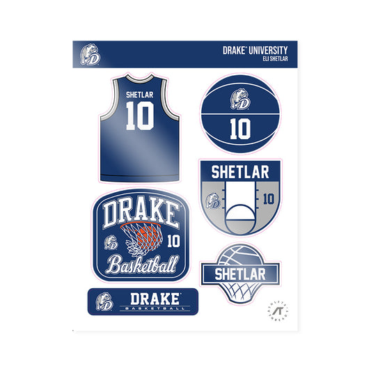 Drake - NCAA Men's Basketball : Eli Shetlar - Sticker Sheet-0