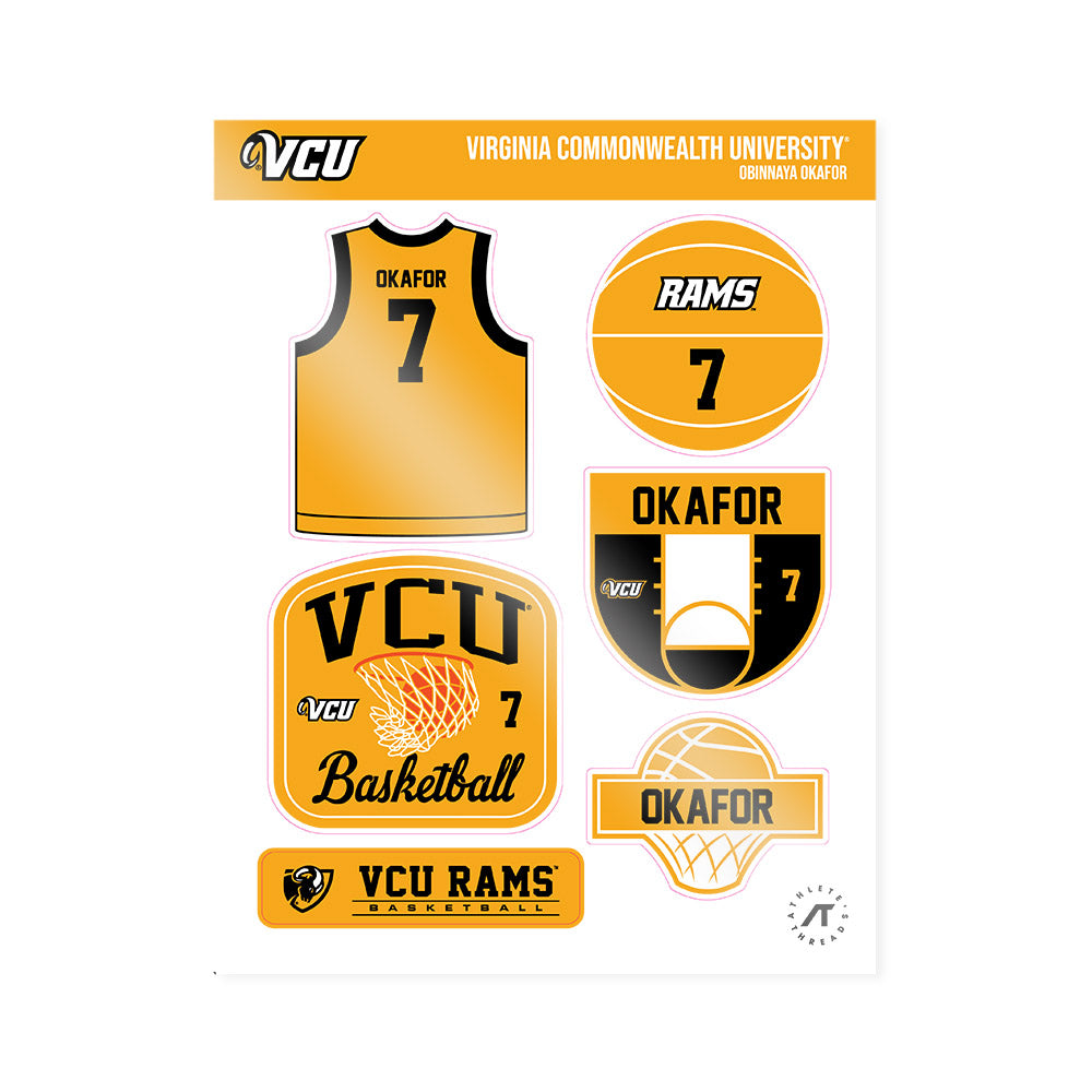 VCU - NCAA Men's Basketball : Obinnaya Okafor - Sticker Sheet-0