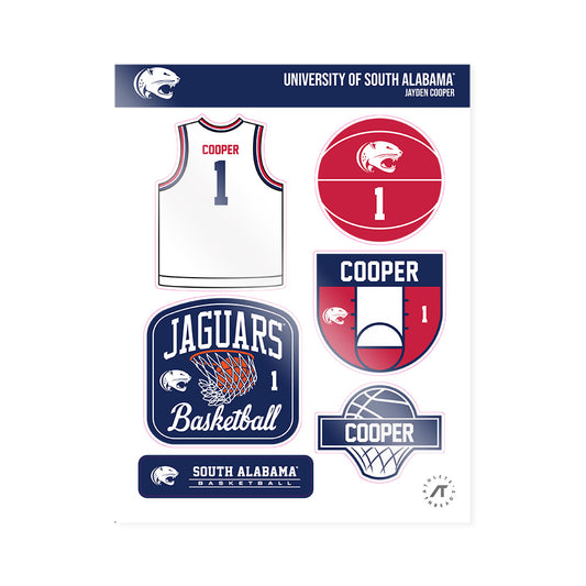 South Alabama - NCAA Men's Basketball : Jayden Cooper - Sticker Sheet-0
