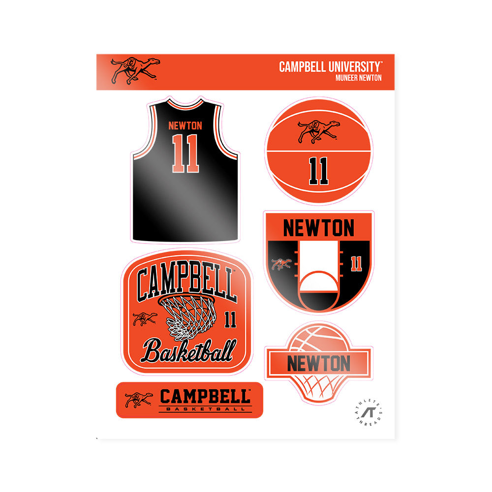 Campbell - NCAA Men's Basketball : Muneer Newton - Sticker Sheet-0