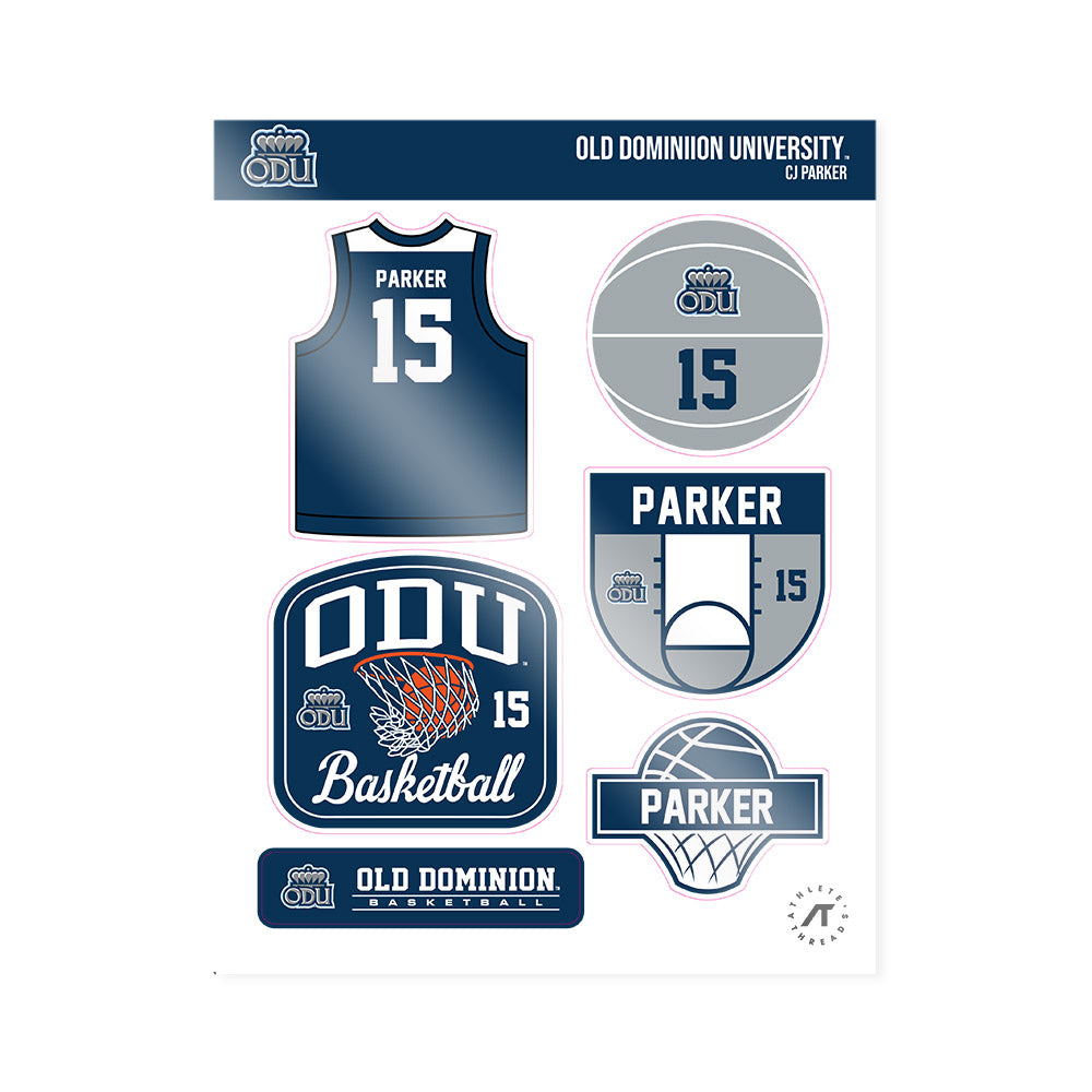 Old Dominion - NCAA Men's Basketball : CJ Parker - Sticker Sheet-0