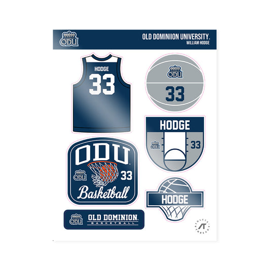 Old Dominion - NCAA Men's Basketball : William Hodge - Sticker Sheet-0