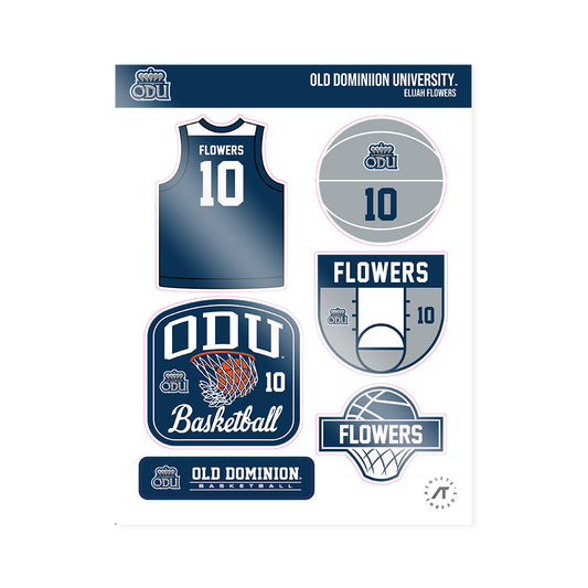 Old Dominion - NCAA Men's Basketball : Elijah Flowers - Sticker Sheet-0
