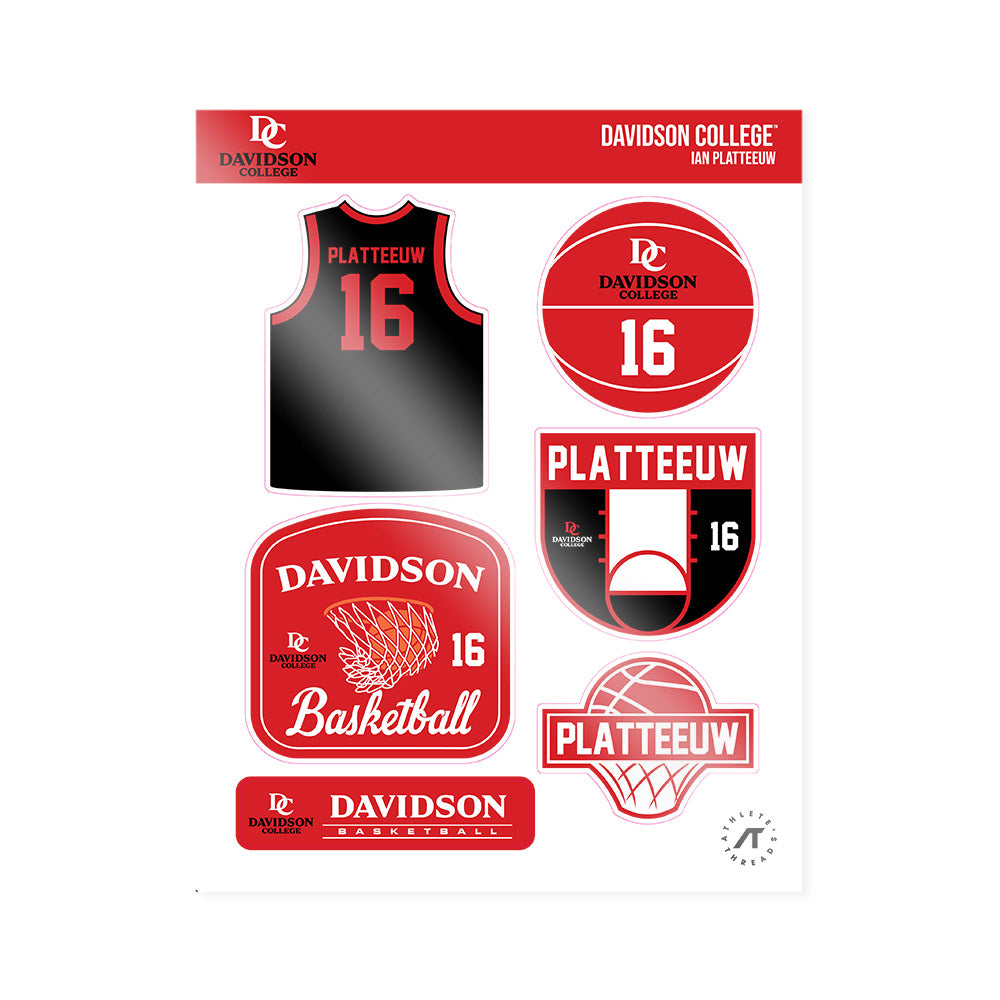 Davidson - NCAA Men's Basketball : Ian Platteeuw - Sticker Sheet-0