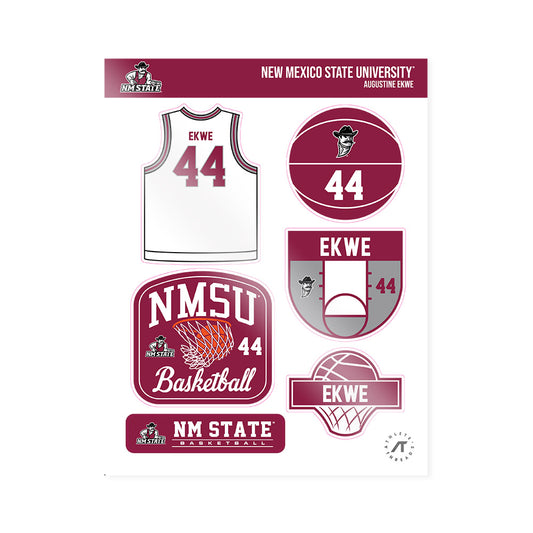 NMSU - NCAA Men's Basketball : Augustine Ekwe - Sticker Sheet-0