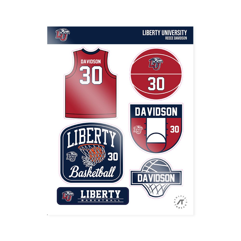Liberty - NCAA Men's Basketball : Reece Davidson - Sticker Sheet-0