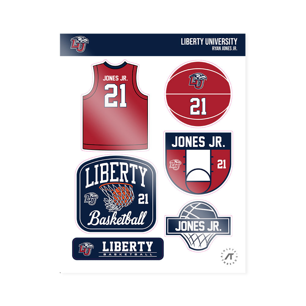 Liberty - NCAA Men's Basketball : Ryan Jones Jr. - Sticker Sheet-0