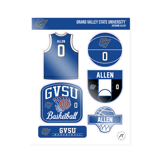 Grand Valley - NCAA Men's Basketball : Antaune Allen - Sticker Sheet-0
