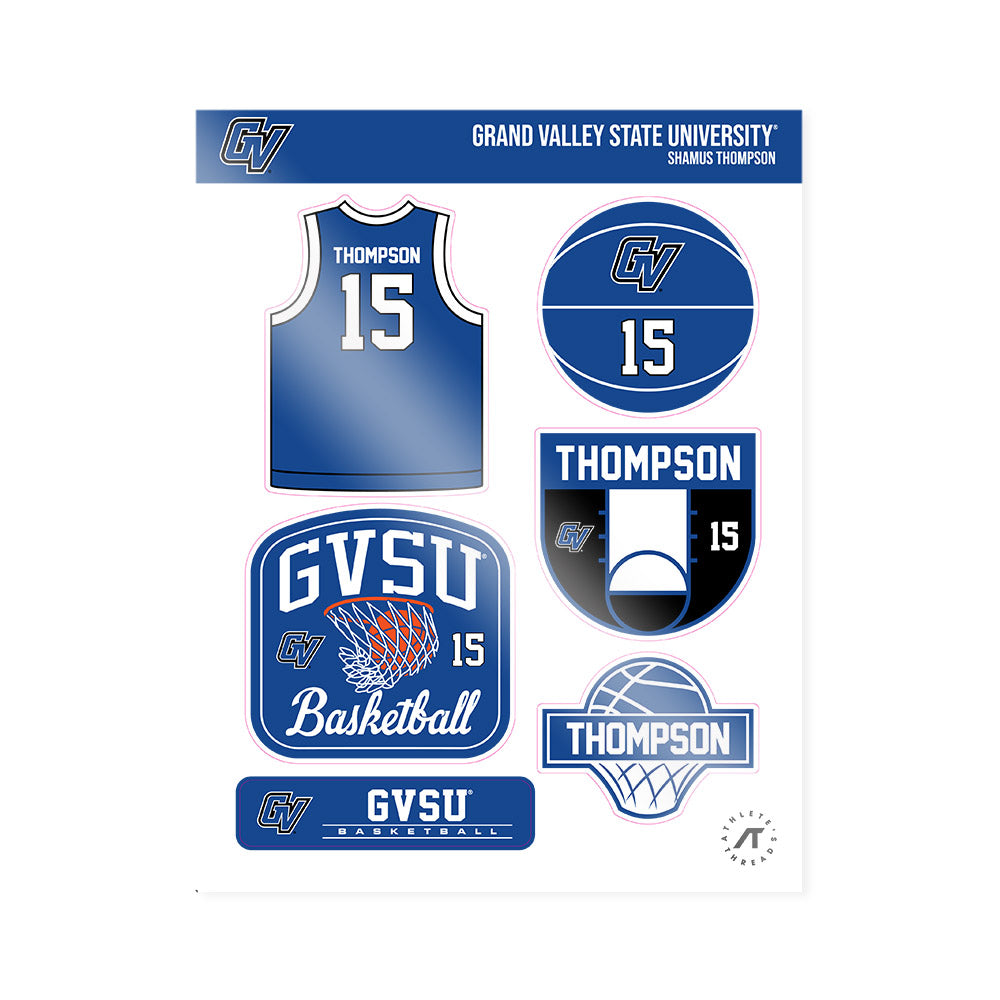 Grand Valley - NCAA Men's Basketball : Shamus Thompson - Sticker Sheet-0