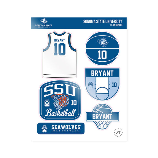 SSU - NCAA Men's Basketball : Julian Bryant - Sticker Sheet-0