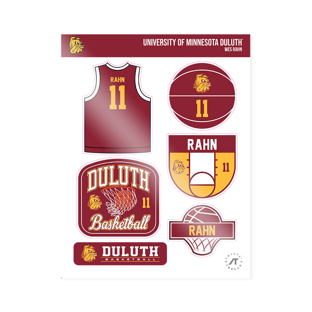 UMN Duluth - NCAA Men's Basketball : Wes Rahn - Sticker Sheet-0