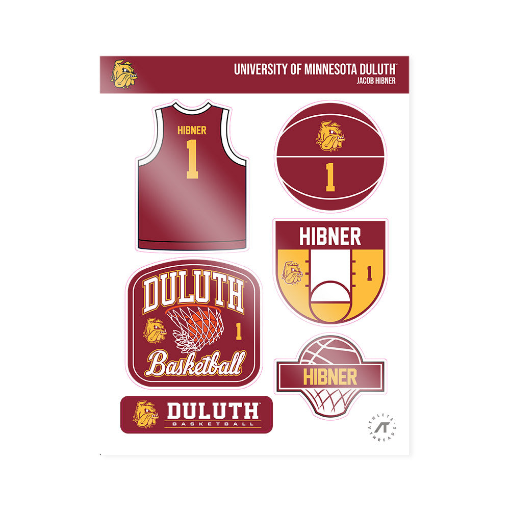 UMN Duluth - NCAA Men's Basketball : Jacob Hibner - Sticker Sheet-0