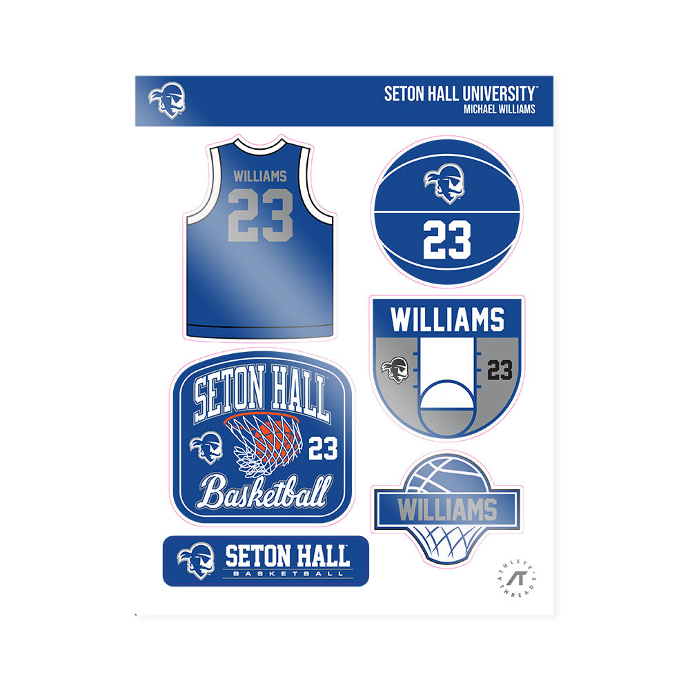 Seton Hall - NCAA Men's Basketball : Michael Williams - Sticker Sheet-0