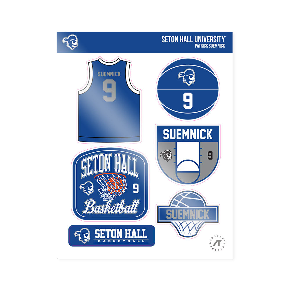 Seton Hall - NCAA Men's Basketball : Patrick Suemnick - Sticker Sheet-0