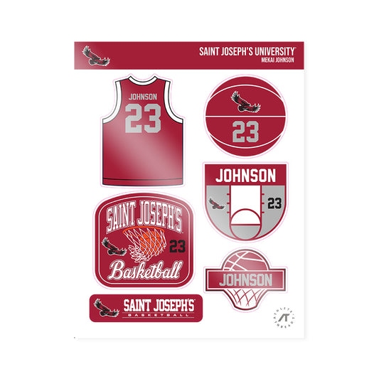 St. Joe's - NCAA Men's Basketball : Mekai Johnson - Sticker Sheet-0