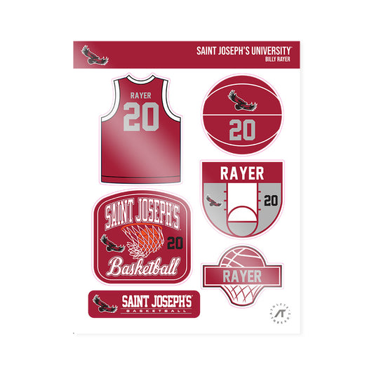 St. Joe's - NCAA Men's Basketball : Billy Rayer - Sticker Sheet-0