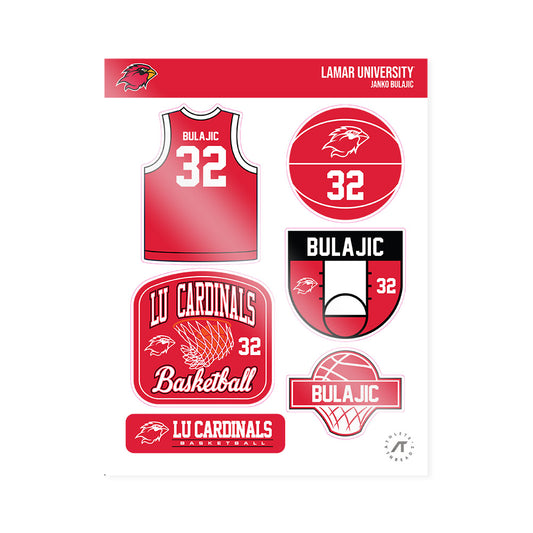 Lamar - NCAA Men's Basketball : Janko Bulajic - Sticker Sheet-0