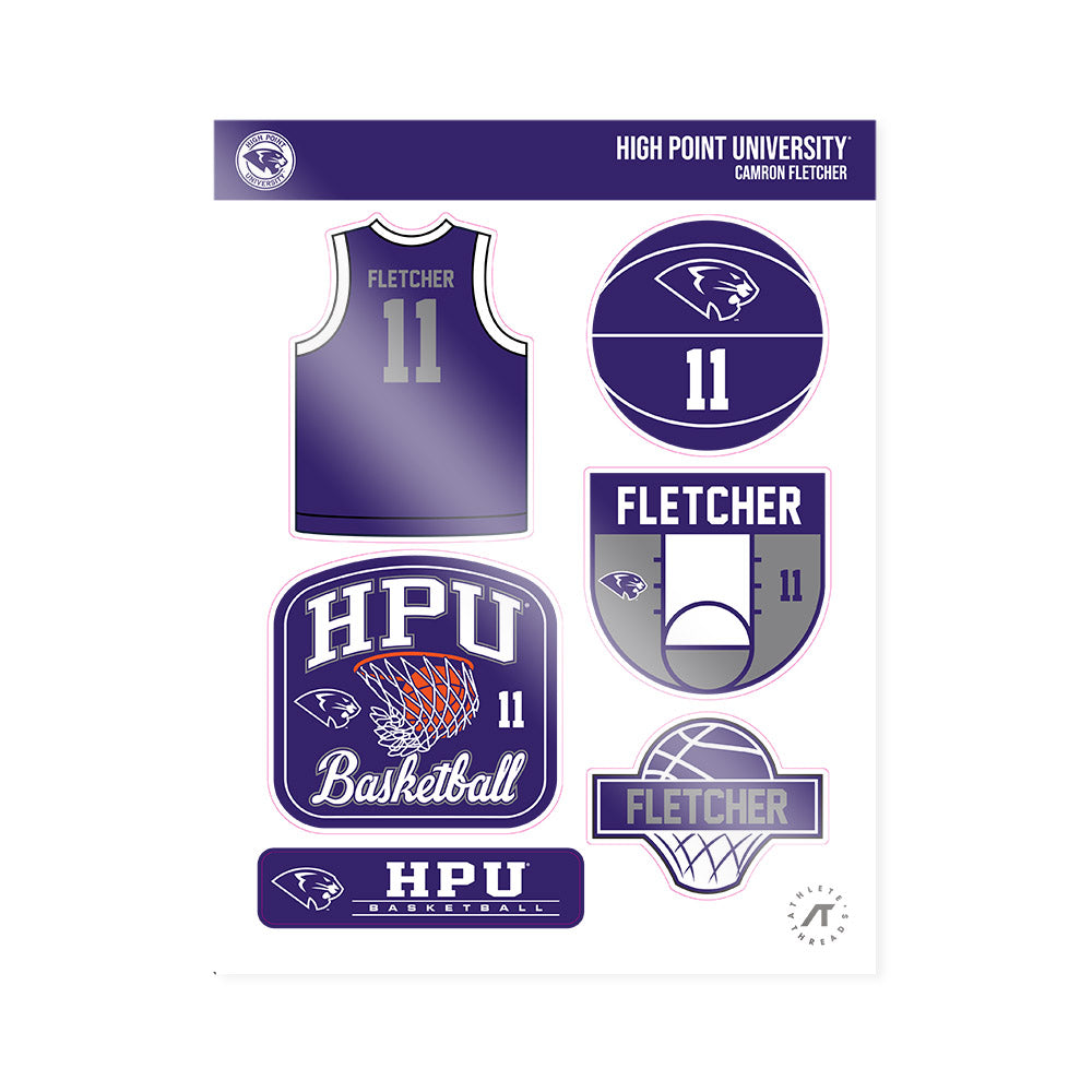High Point - NCAA Men's Basketball : Camron Fletcher - Sticker Sheet-0