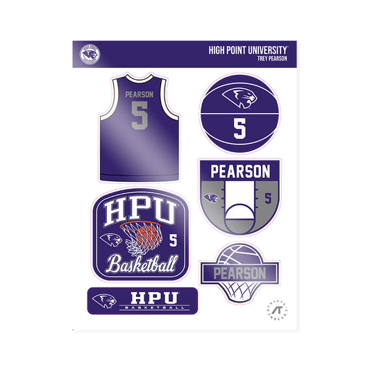High Point - NCAA Men's Basketball : Trey Pearson - Sticker Sheet-0