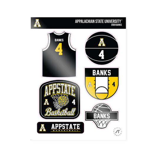 App State - NCAA Men's Basketball : Eren Banks - Sticker Sheet-0
