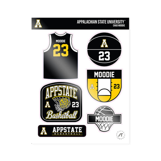 App State - NCAA Men's Basketball : Chad Moodie - Sticker Sheet-0