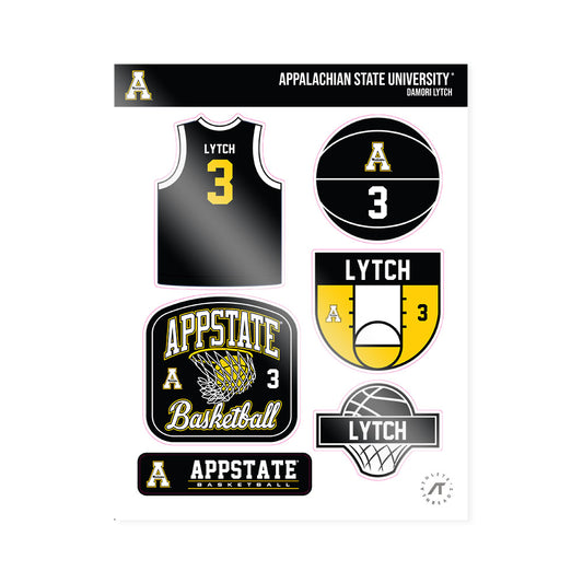 App State - NCAA Men's Basketball : Damori Lytch - Sticker Sheet-0