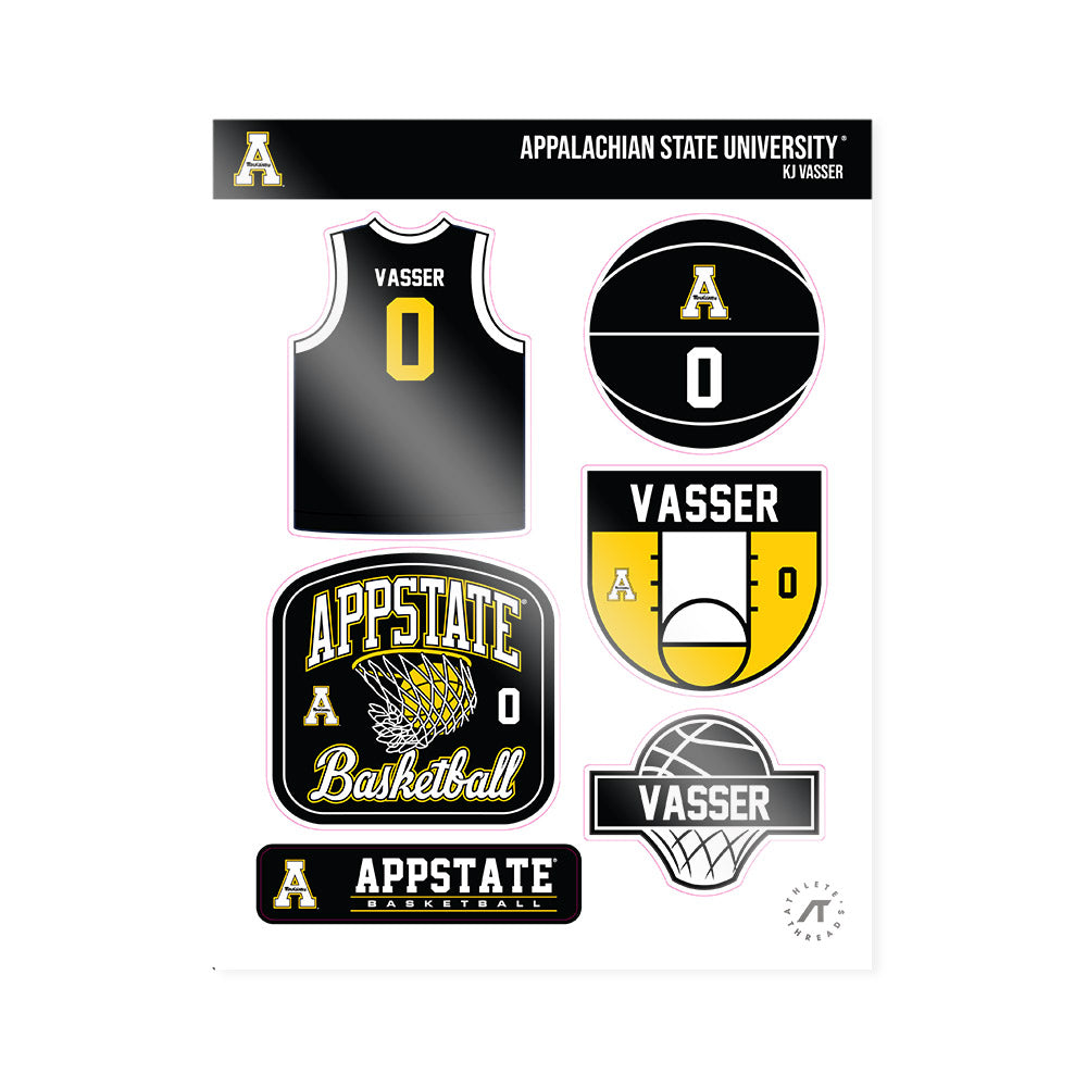 App State - NCAA Men's Basketball : KJ Vasser - Sticker Sheet-0