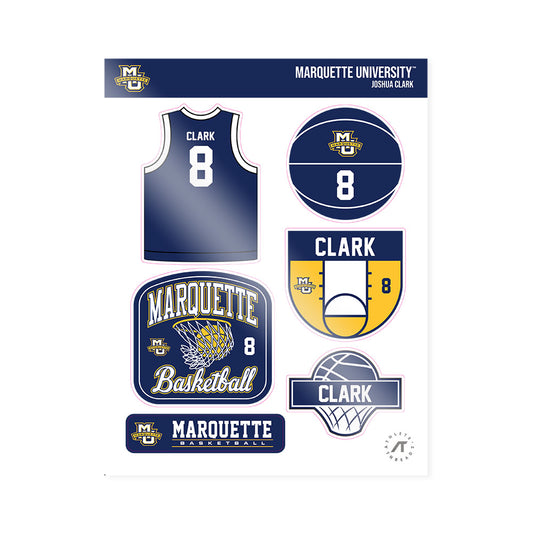 Marquette - NCAA Men's Basketball : Joshua Clark - Sticker Sheet-0