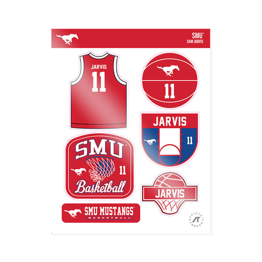 SMU - NCAA Men's Basketball : Sam Jarvis - Sticker Sheet-0