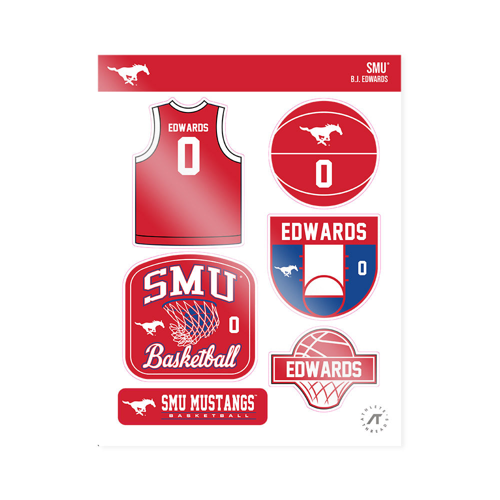 SMU - NCAA Men's Basketball : B.J. Edwards - Sticker Sheet-0