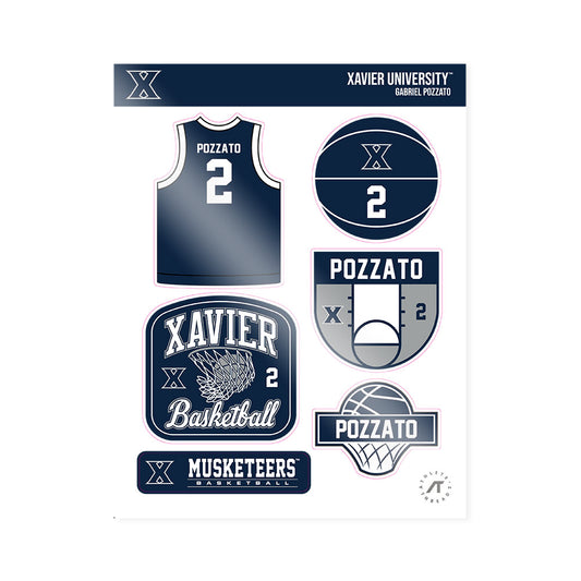 Xavier - NCAA Men's Basketball : Gabriel Pozzato - Sticker Sheet-0