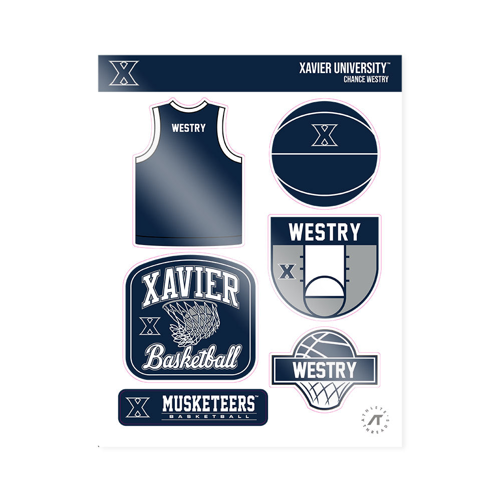 Xavier - NCAA Men's Basketball : Chance Westry - Sticker Sheet-0