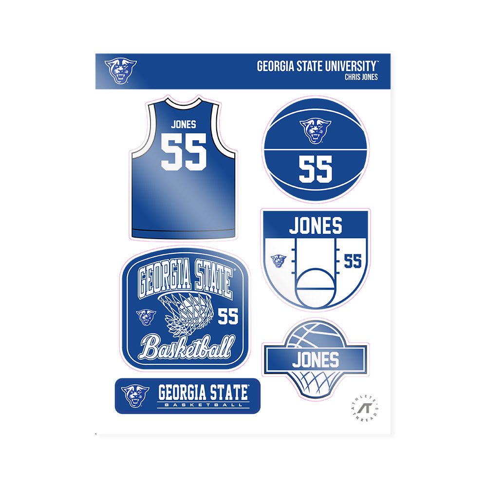 Georgia State - NCAA Men's Basketball : Chris Jones - Sticker Sheet-0