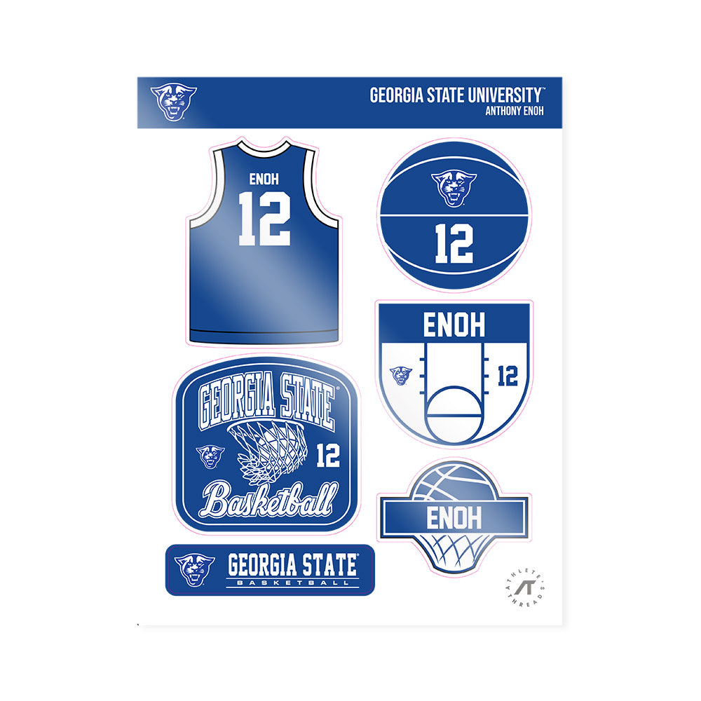 Georgia State - NCAA Men's Basketball : Anthony Enoh - Sticker Sheet-0