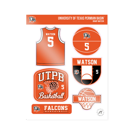 UTPB - NCAA Men's Basketball : Brady Watson - Sticker Sheet-0