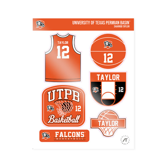 UTPB - NCAA Men's Basketball : Sharrod Taylor - Sticker Sheet-0